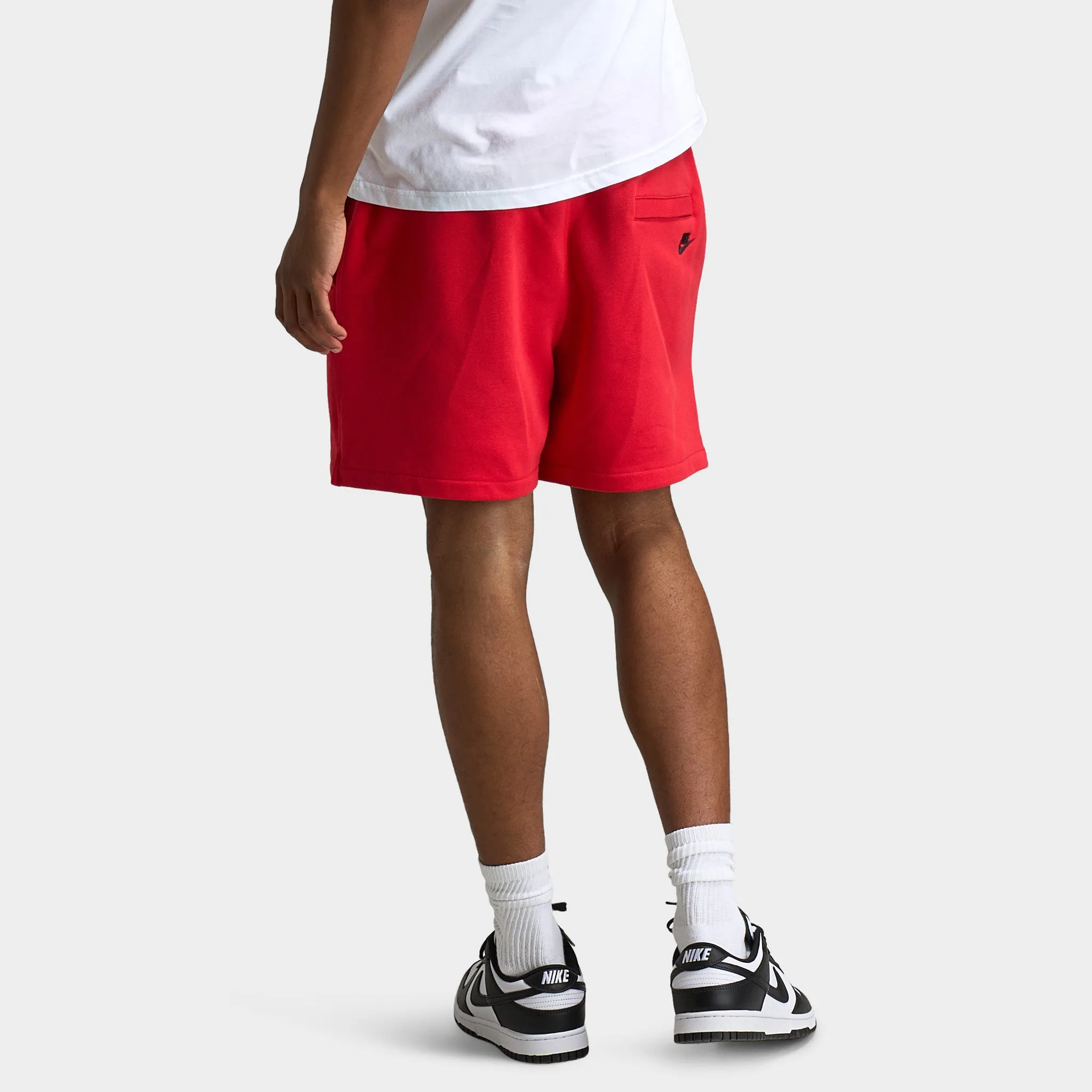 Nike Club French Terry Flow Cycle Shorts University Red / Black - Black