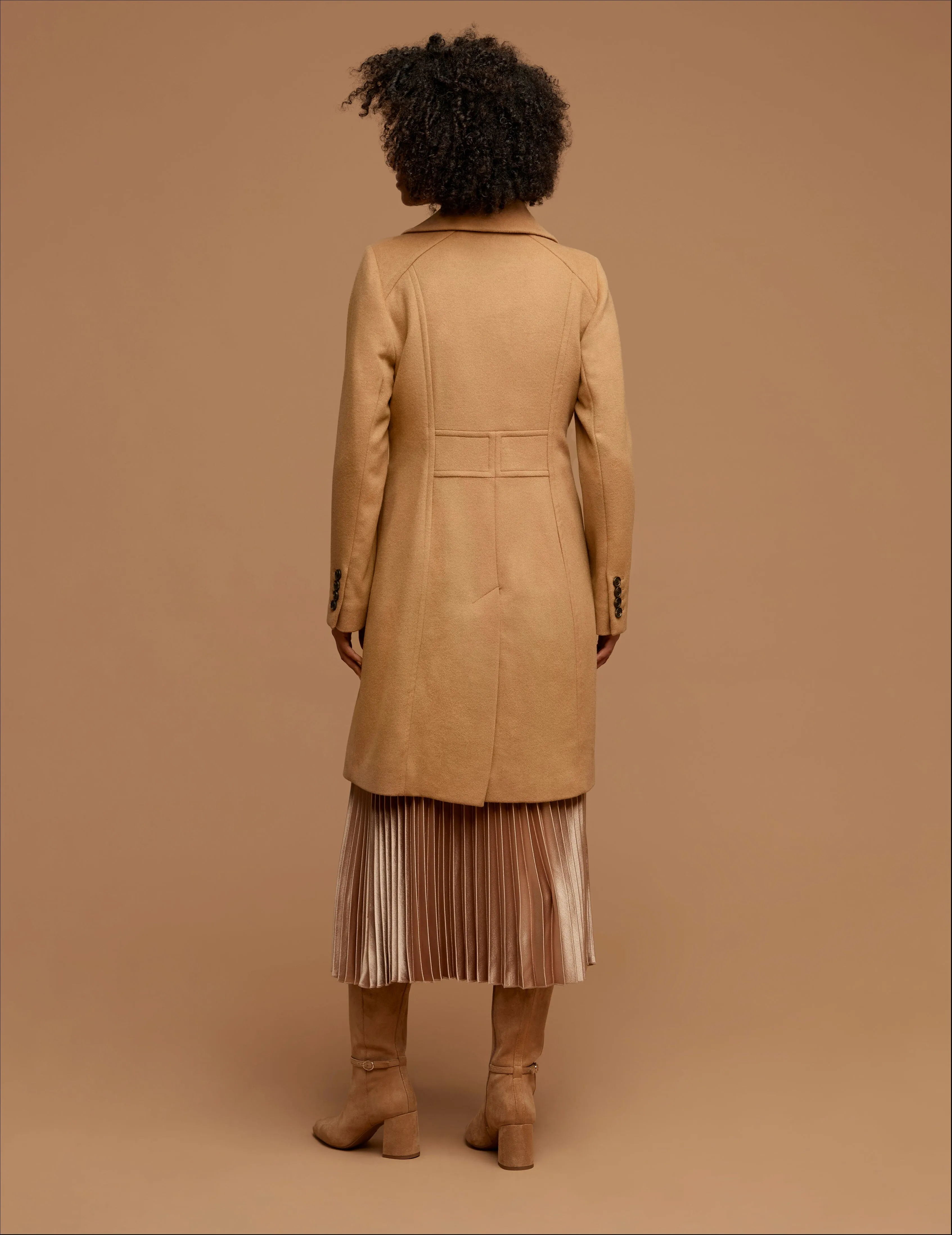 Notch Collar Wool Coat