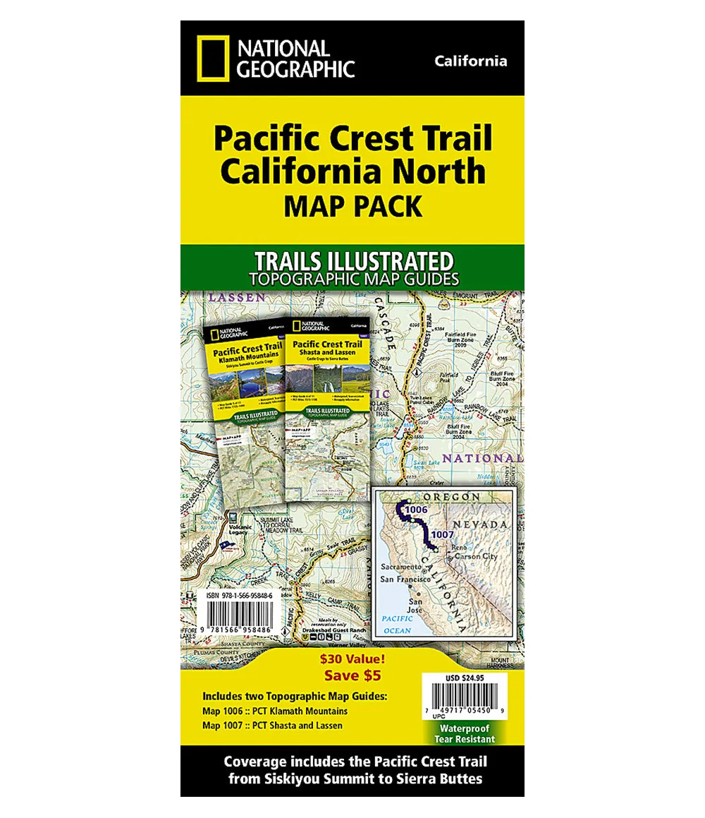 Pacific Crest Trail California Map Pack Bundle