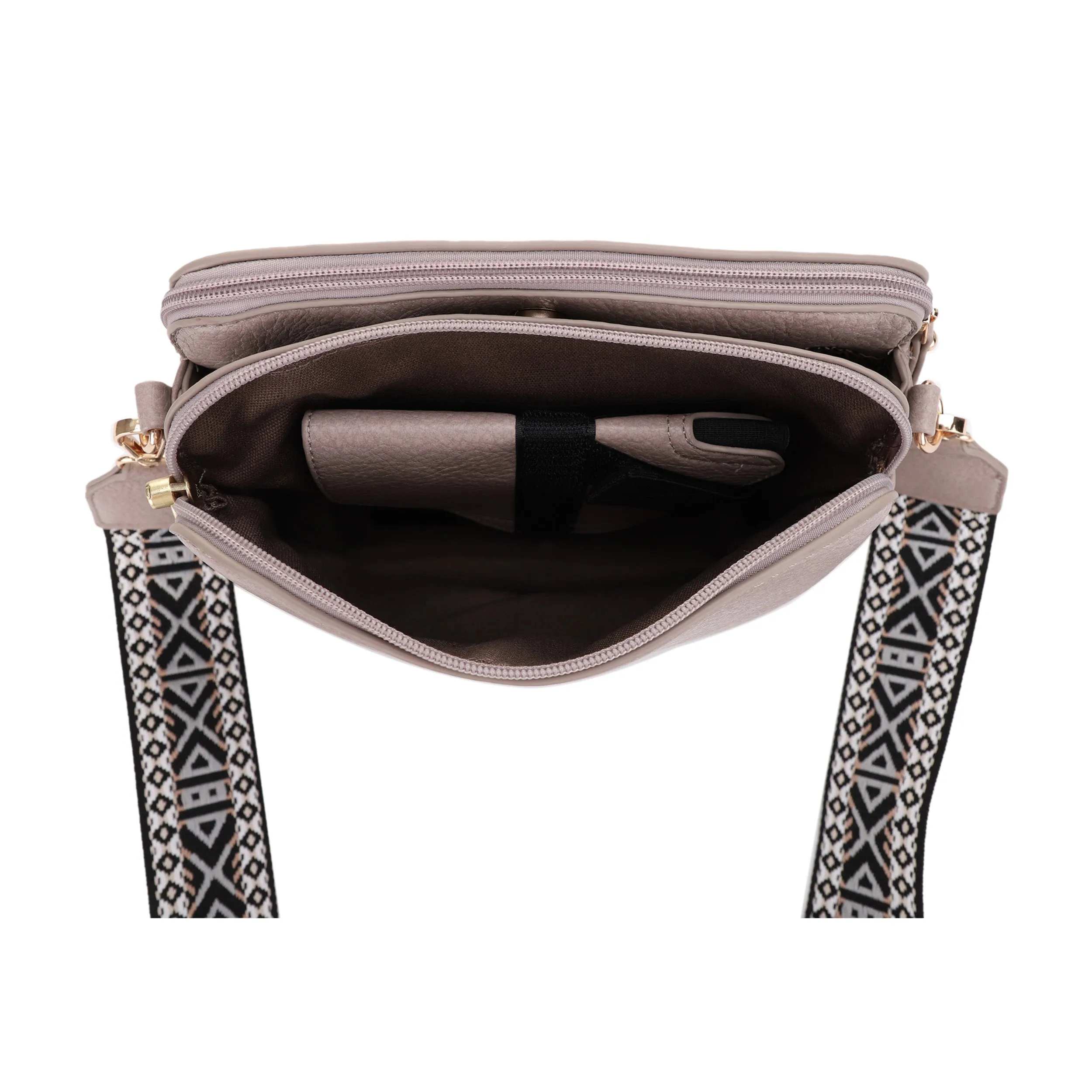 Rebecca Triple Compartment Lock and Key Concealed Carry Crossbody