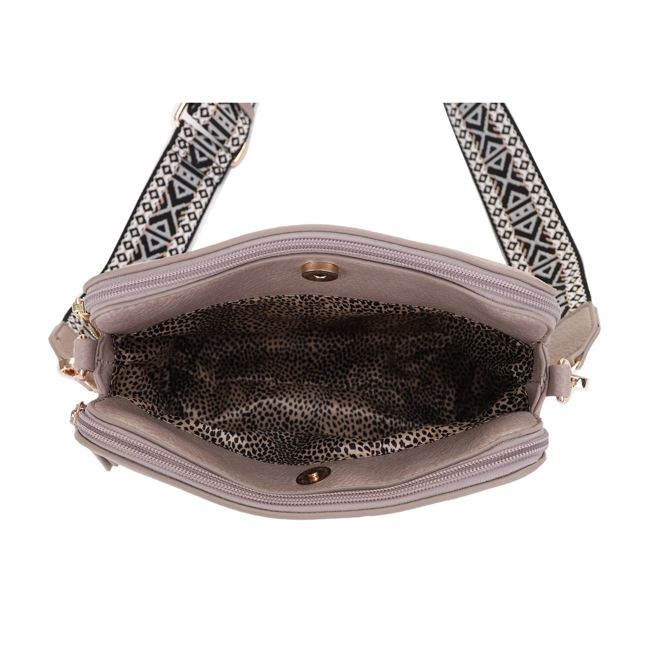 Rebecca Triple Compartment Lock and Key Concealed Carry Crossbody
