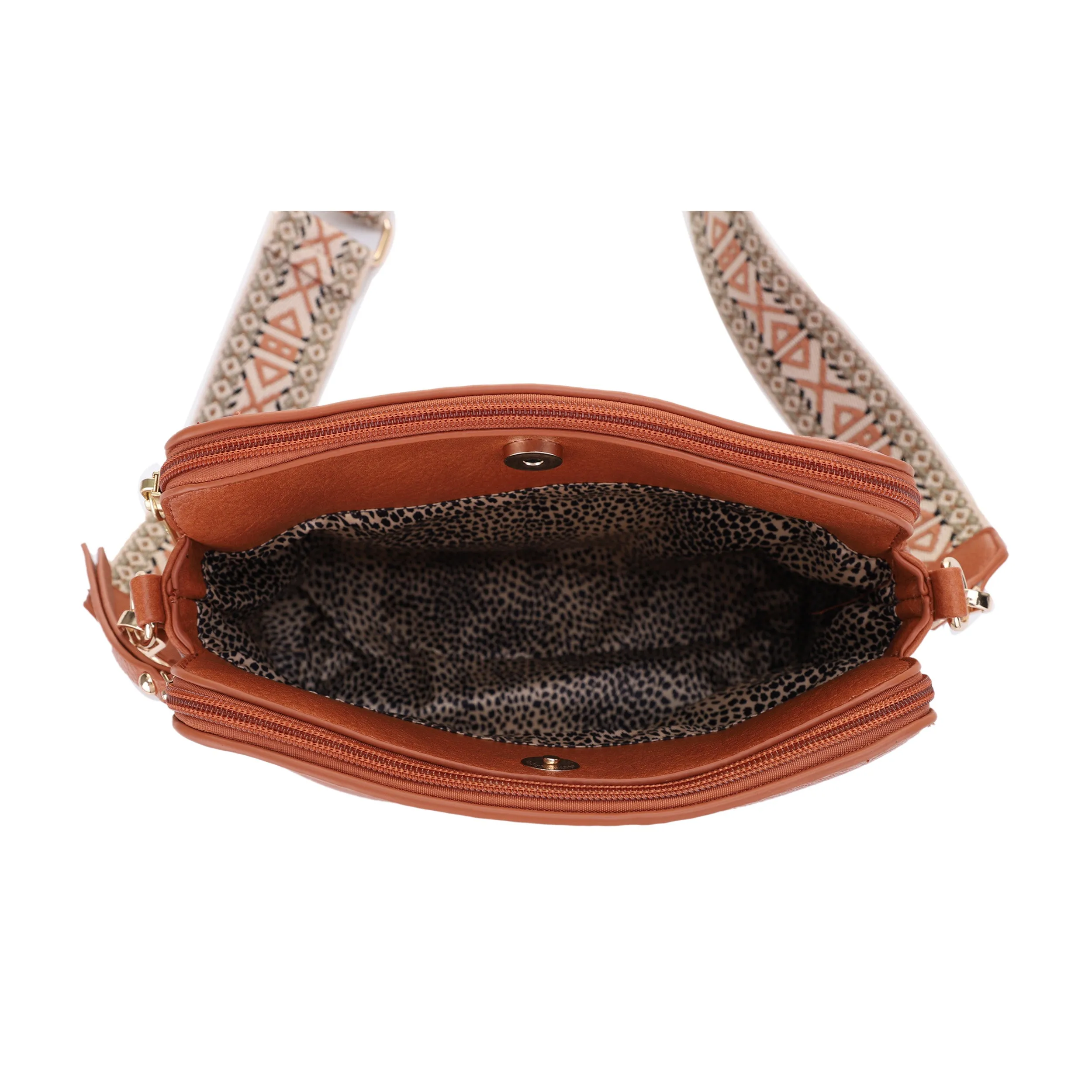 Rebecca Triple Compartment Lock and Key Concealed Carry Crossbody