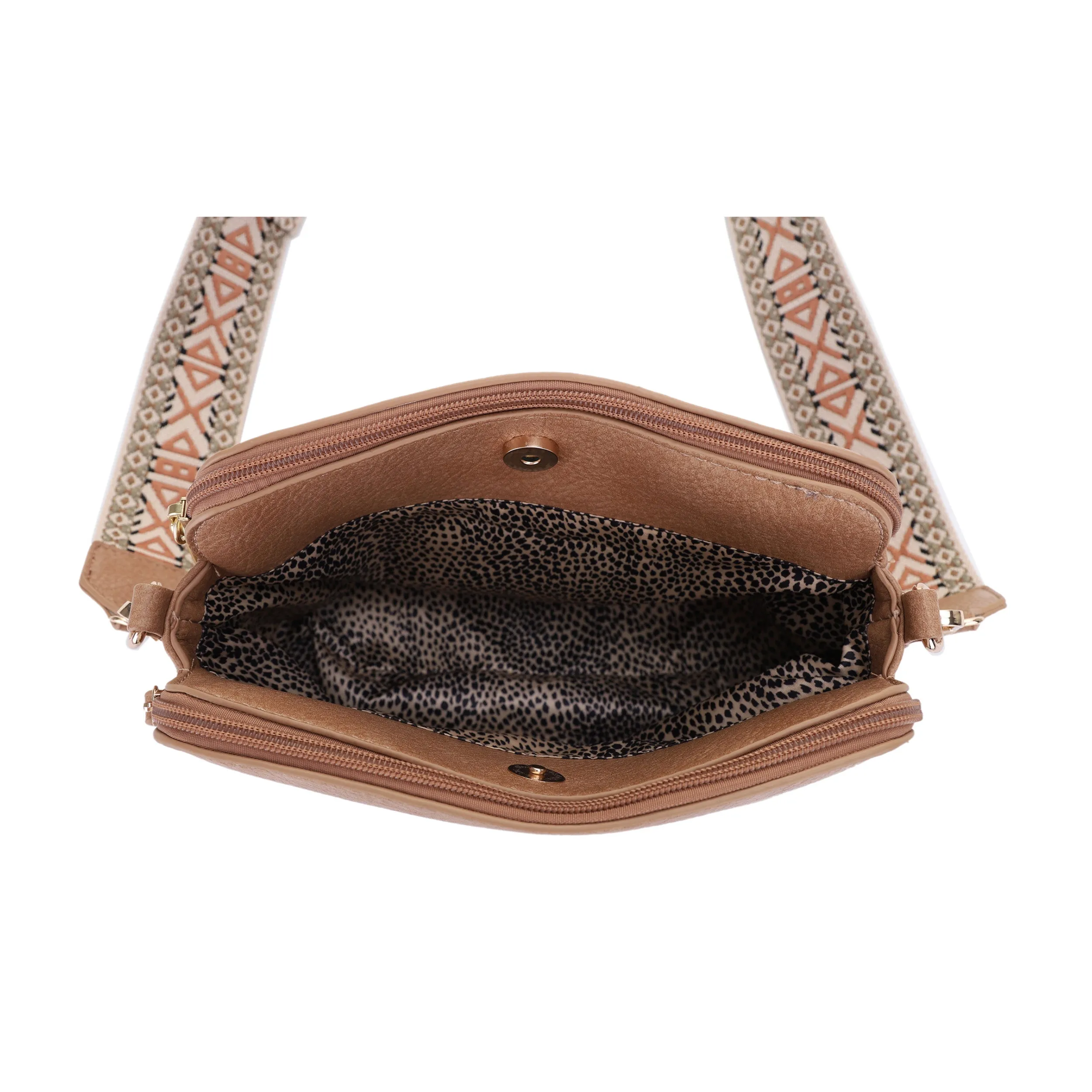 Rebecca Triple Compartment Lock and Key Concealed Carry Crossbody