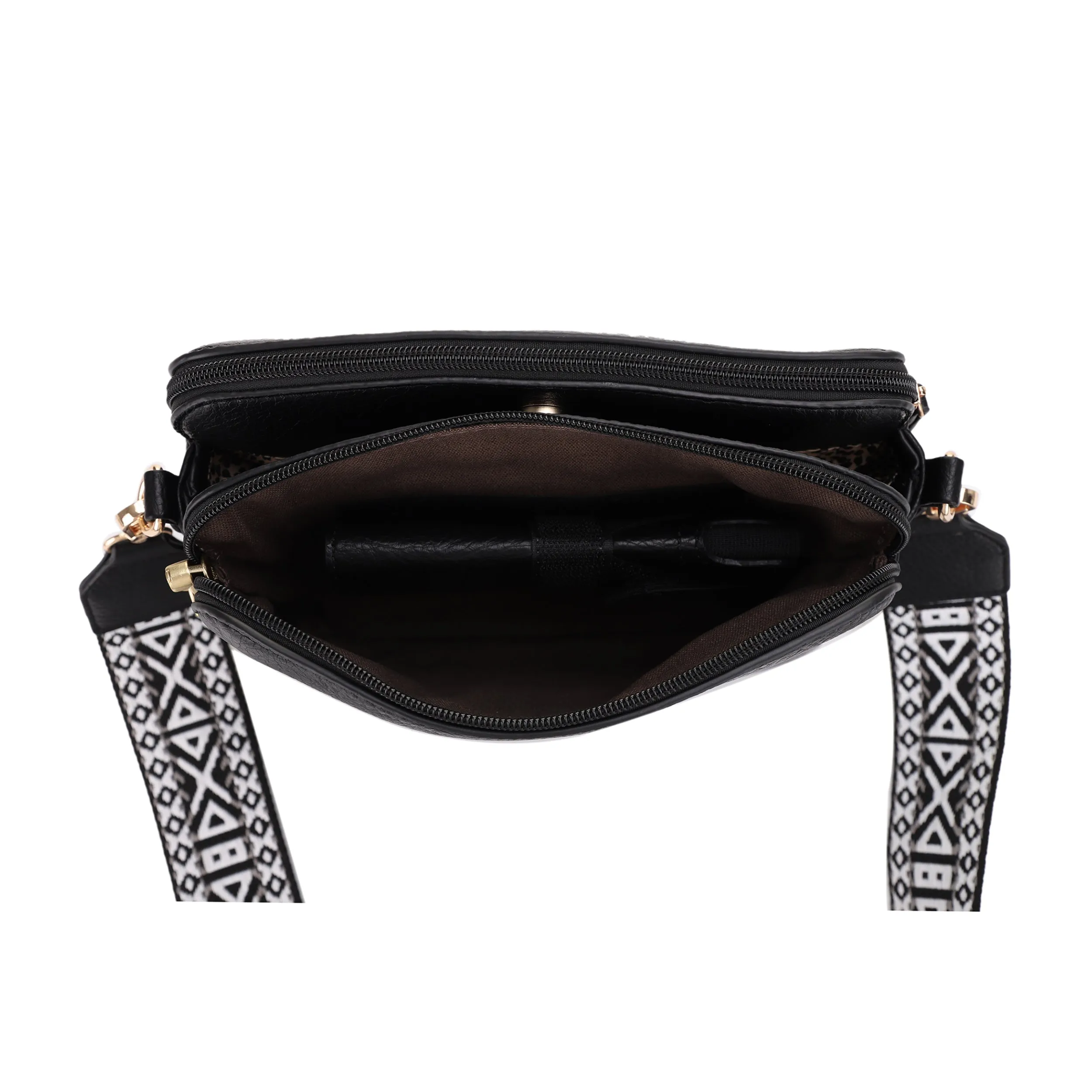 Rebecca Triple Compartment Lock and Key Concealed Carry Crossbody