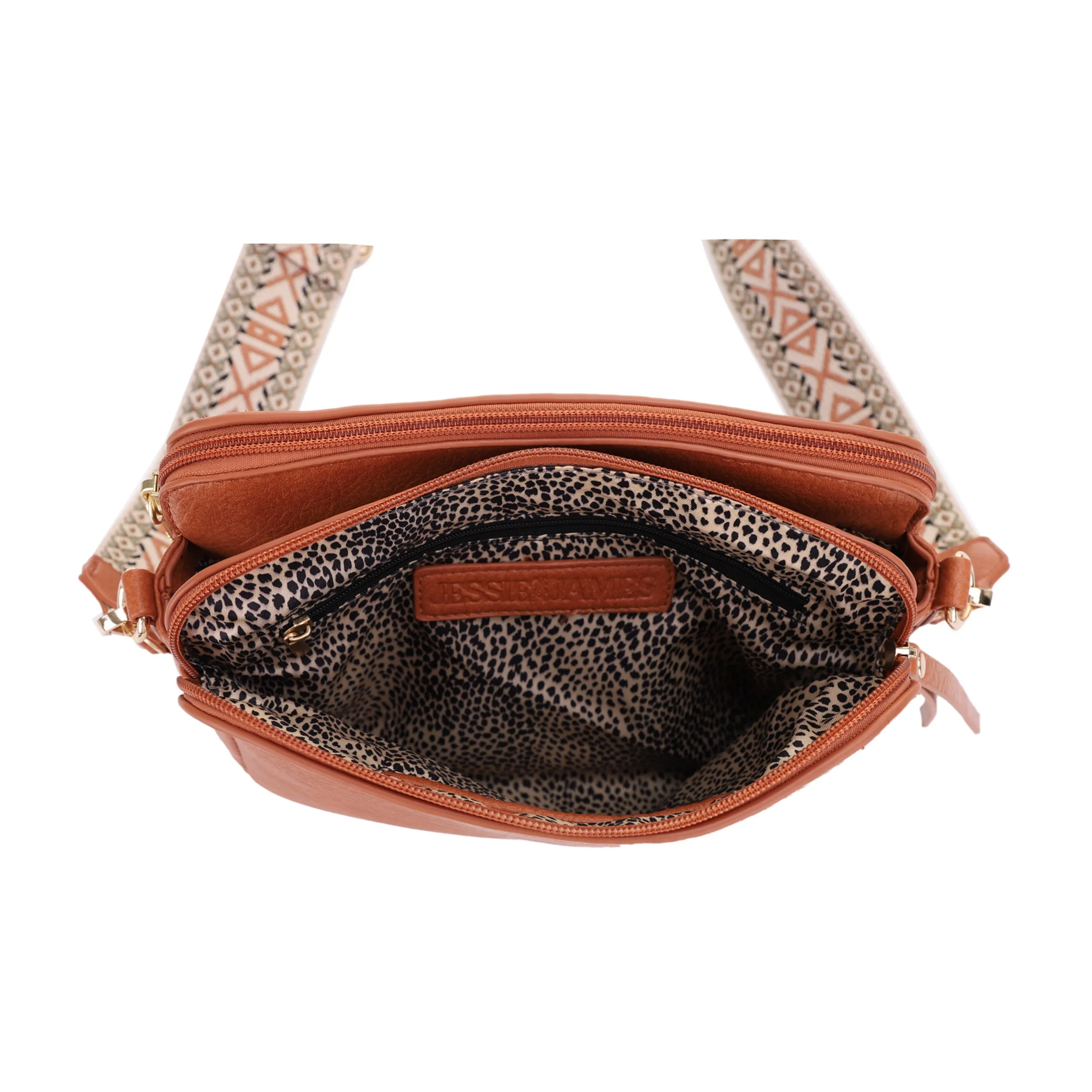 Rebecca Triple Compartment Lock and Key Concealed Carry Crossbody