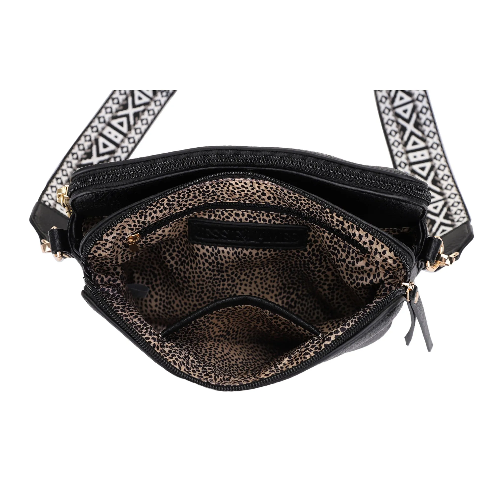 Rebecca Triple Compartment Lock and Key Concealed Carry Crossbody