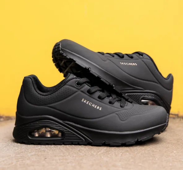 Skechers Uno Stand On Air Black Sneakers