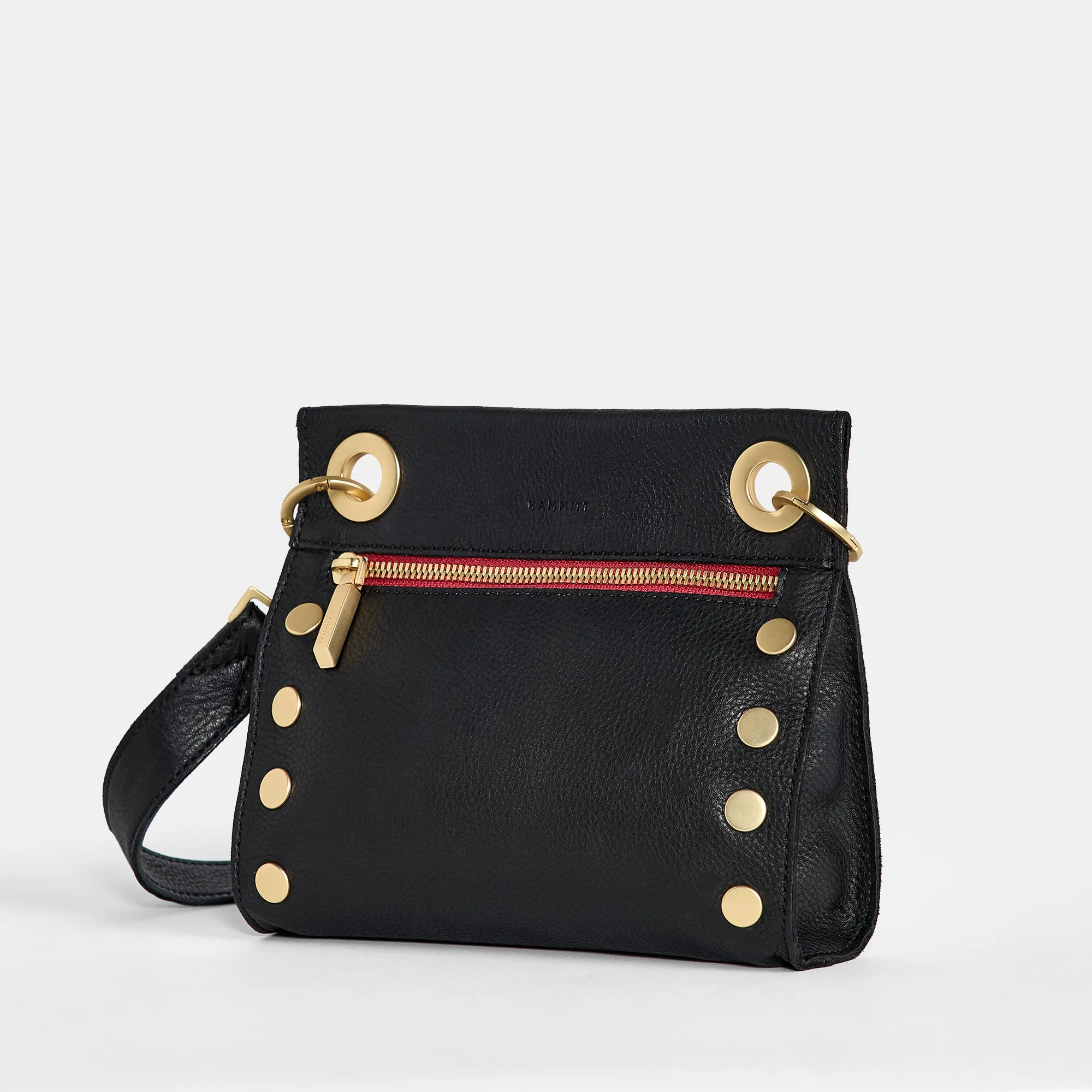 Tony | Black/Brushed Gold Red Zip | Sml