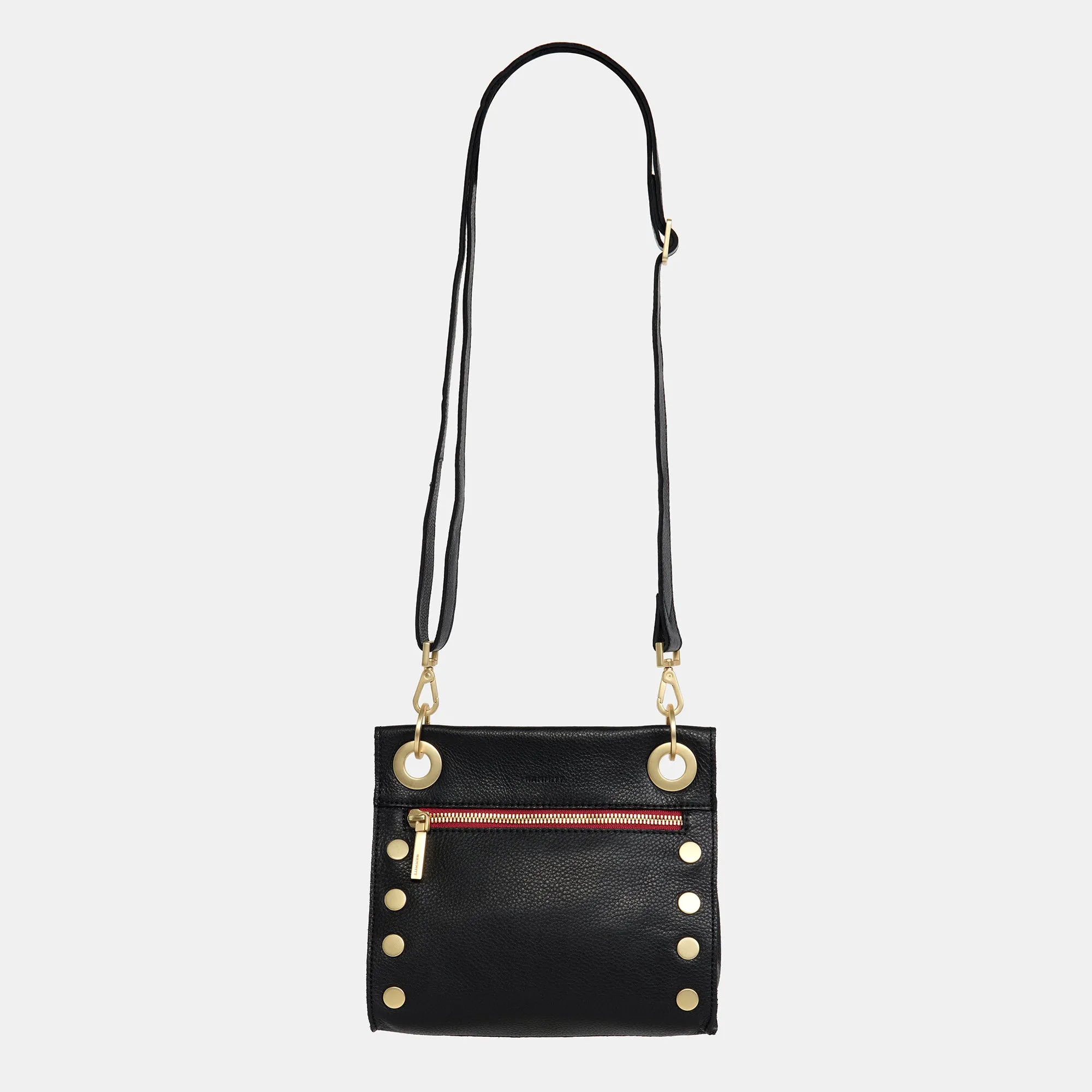 Tony | Black/Brushed Gold Red Zip | Sml
