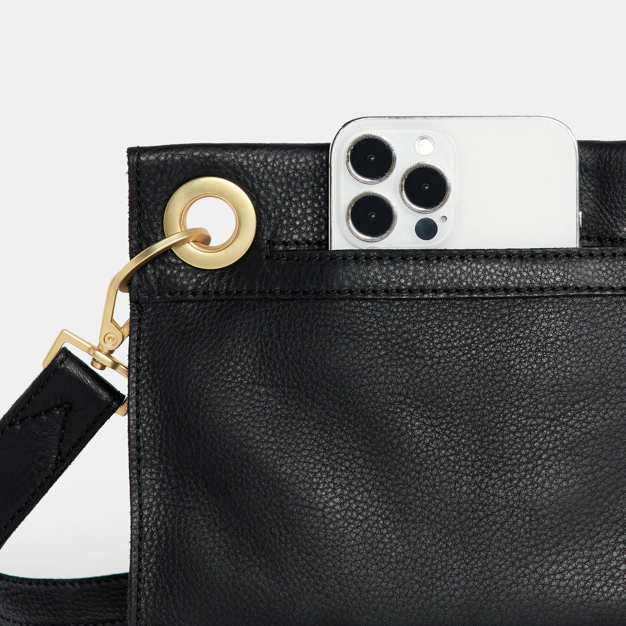 Tony | Black/Brushed Gold Red Zip | Sml
