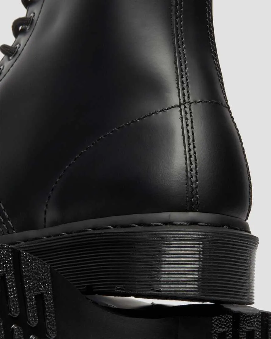 Unisex 1460 Mono Smooth Leather Lace Up Boots Black