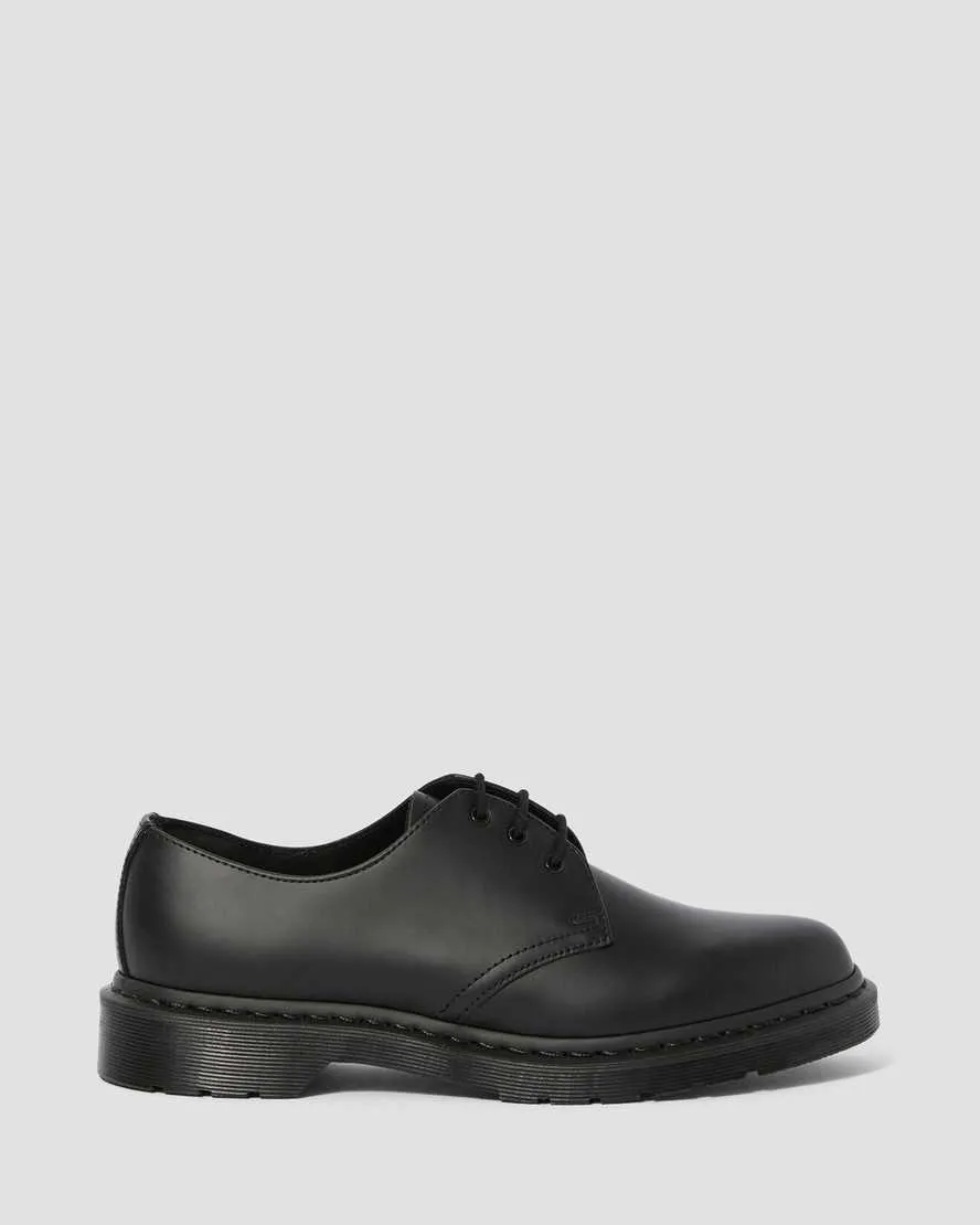 Unisex 1461 Mono Smooth Leather Oxford Shoes Black Smooth