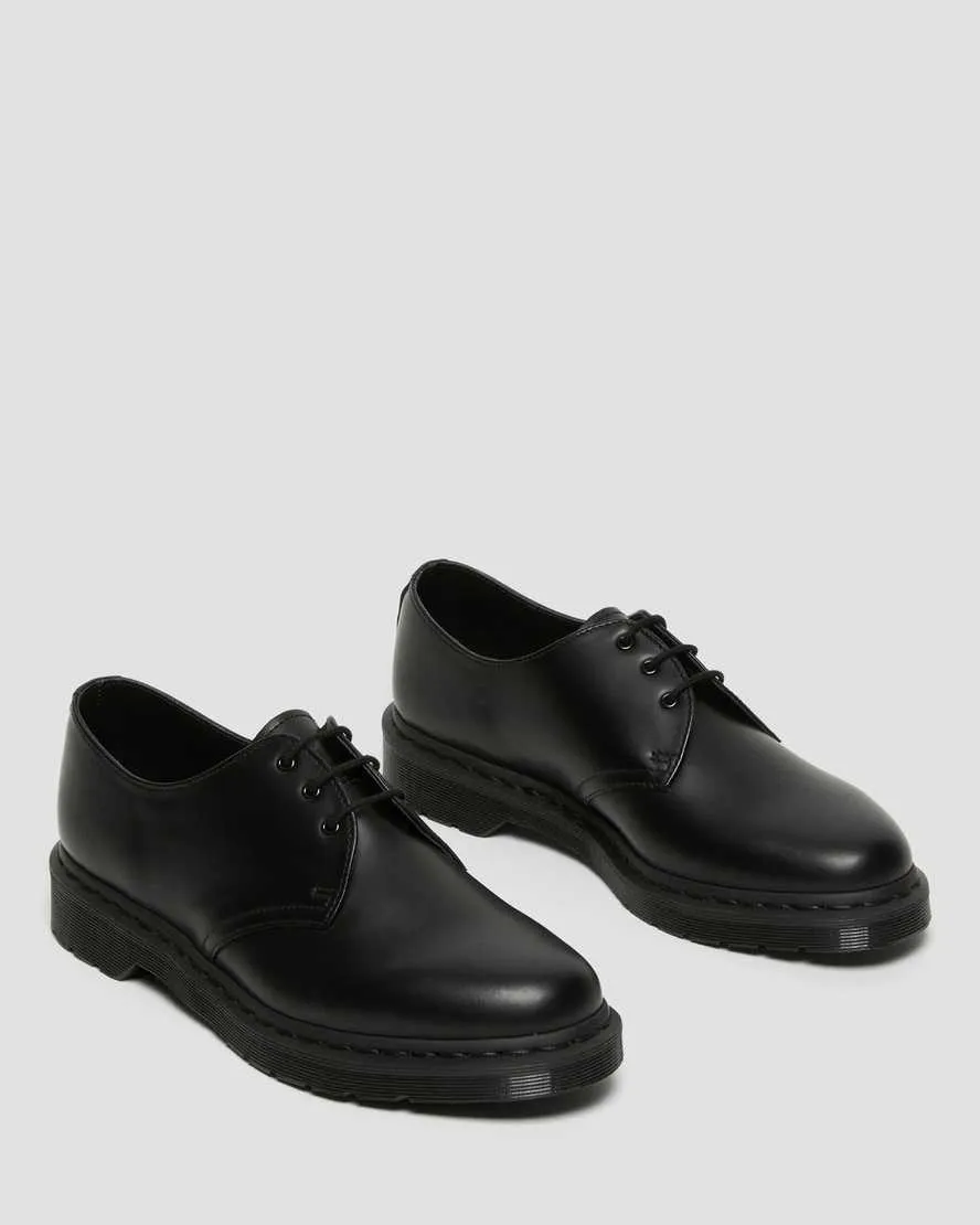 Unisex 1461 Mono Smooth Leather Oxford Shoes Black Smooth