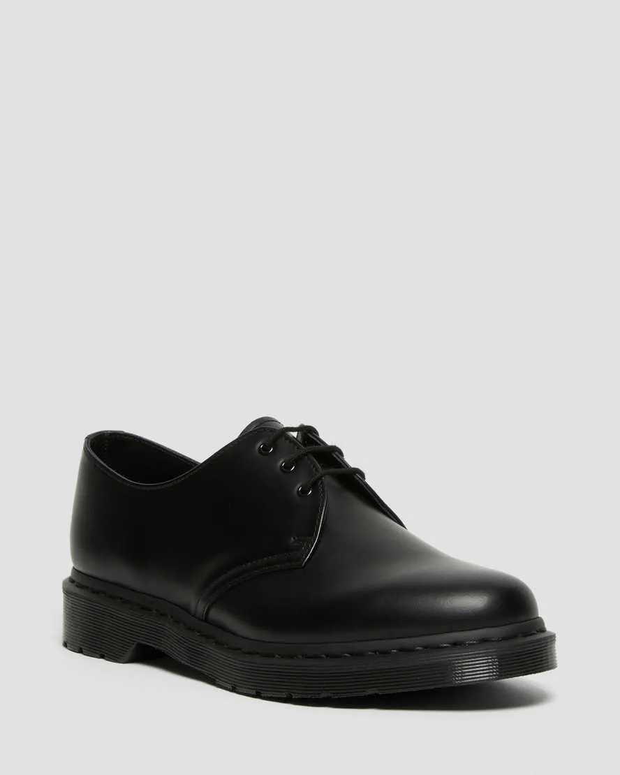 Unisex 1461 Mono Smooth Leather Oxford Shoes Black Smooth