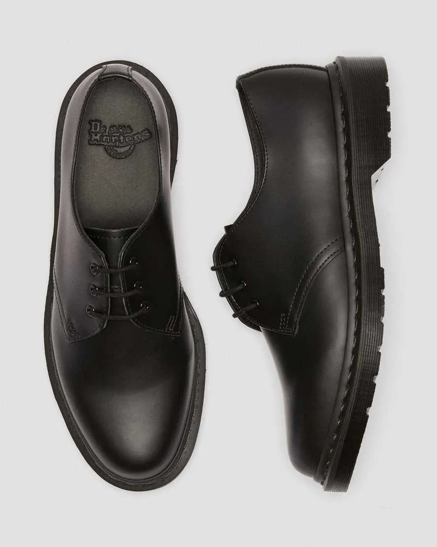 Unisex 1461 Mono Smooth Leather Oxford Shoes Black Smooth