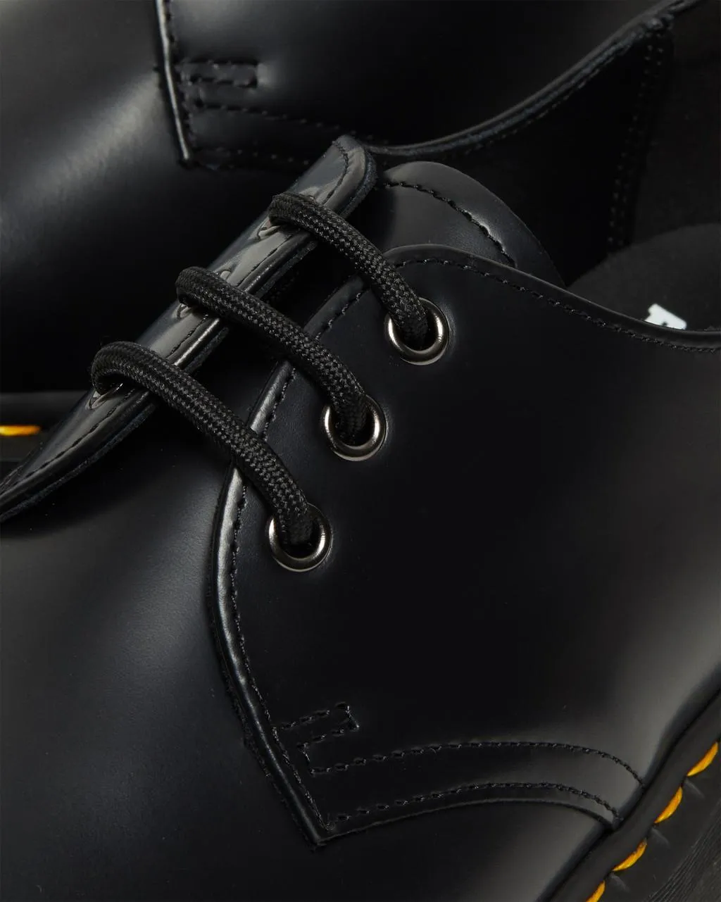 Unisex 1461 Smooth Leather Platform Shoes Black