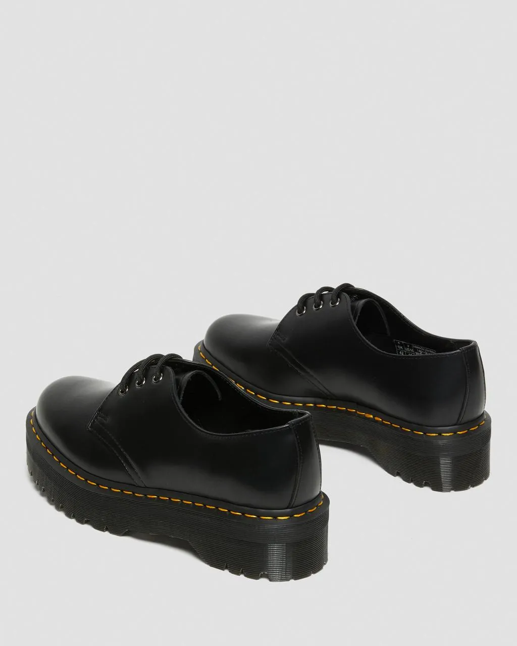 Unisex 1461 Smooth Leather Platform Shoes Black