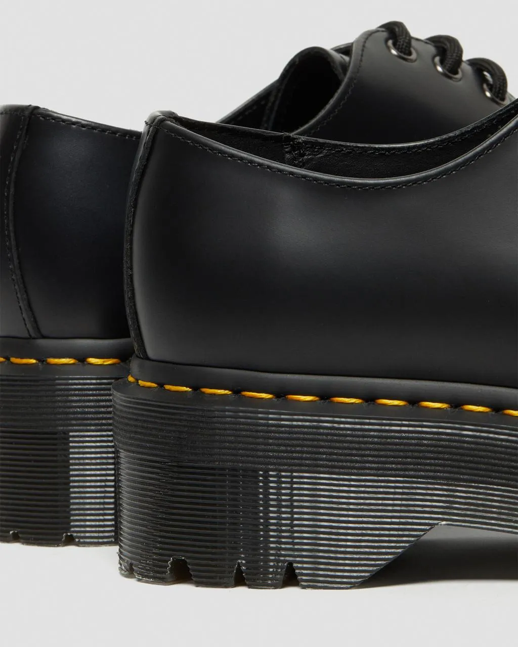 Unisex 1461 Smooth Leather Platform Shoes Black