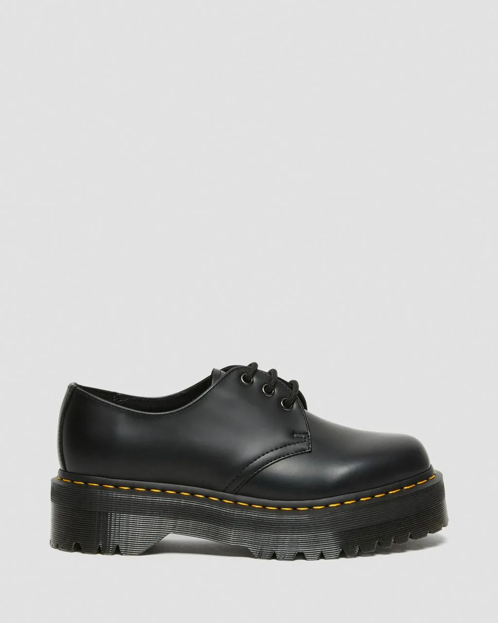 Unisex 1461 Smooth Leather Platform Shoes Black