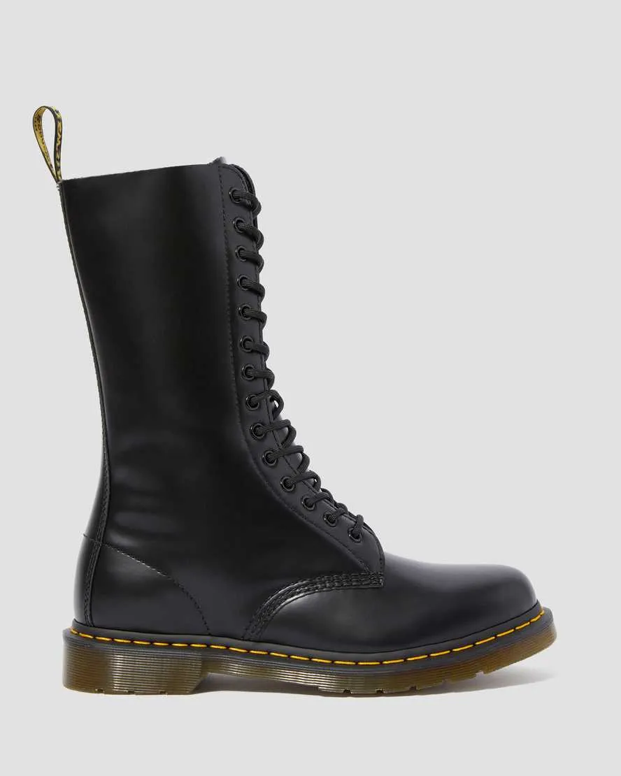 Unisex 1914 Smooth Leather Tall Boots Black