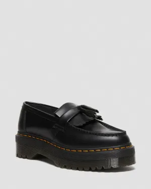 Unisex Adrian Leather Platform Tassel Loafers Black