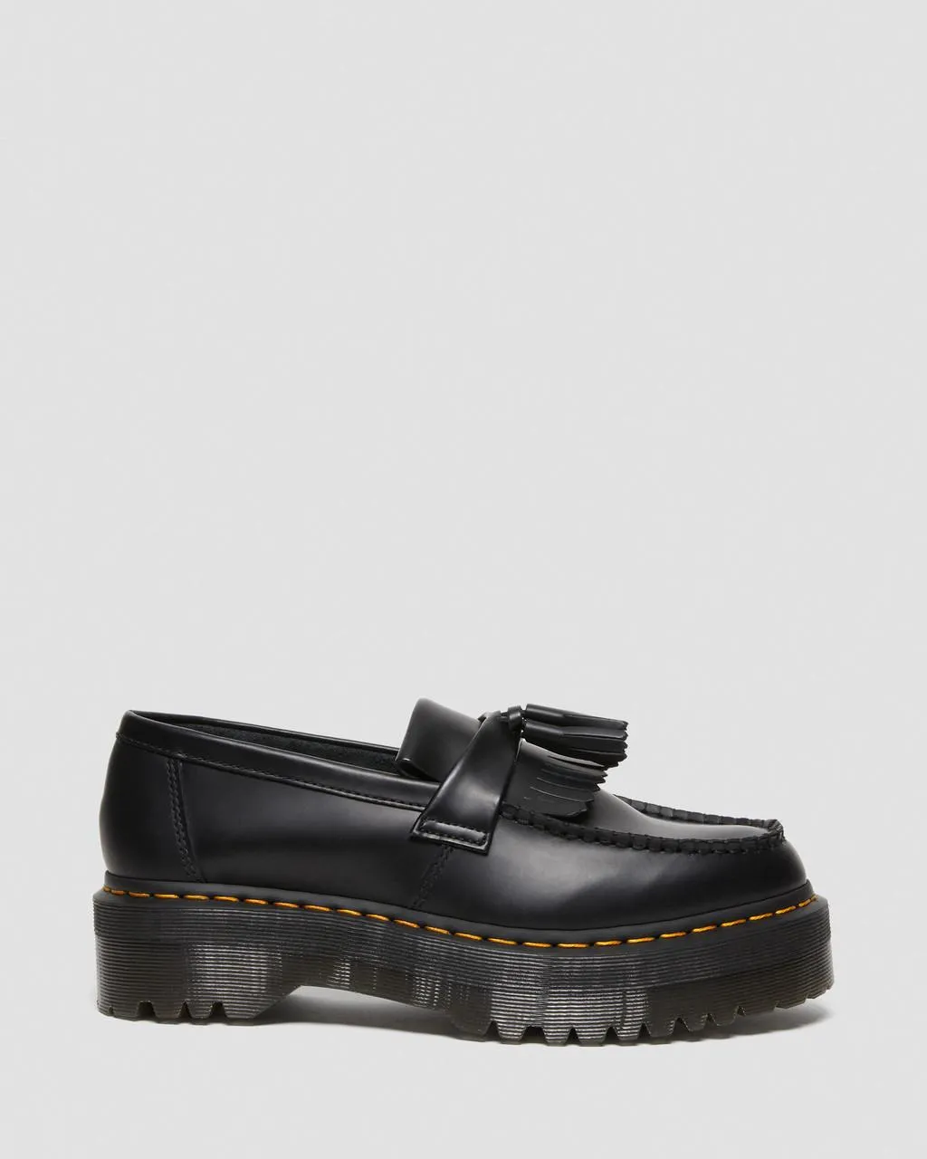 Unisex Adrian Leather Platform Tassel Loafers Black