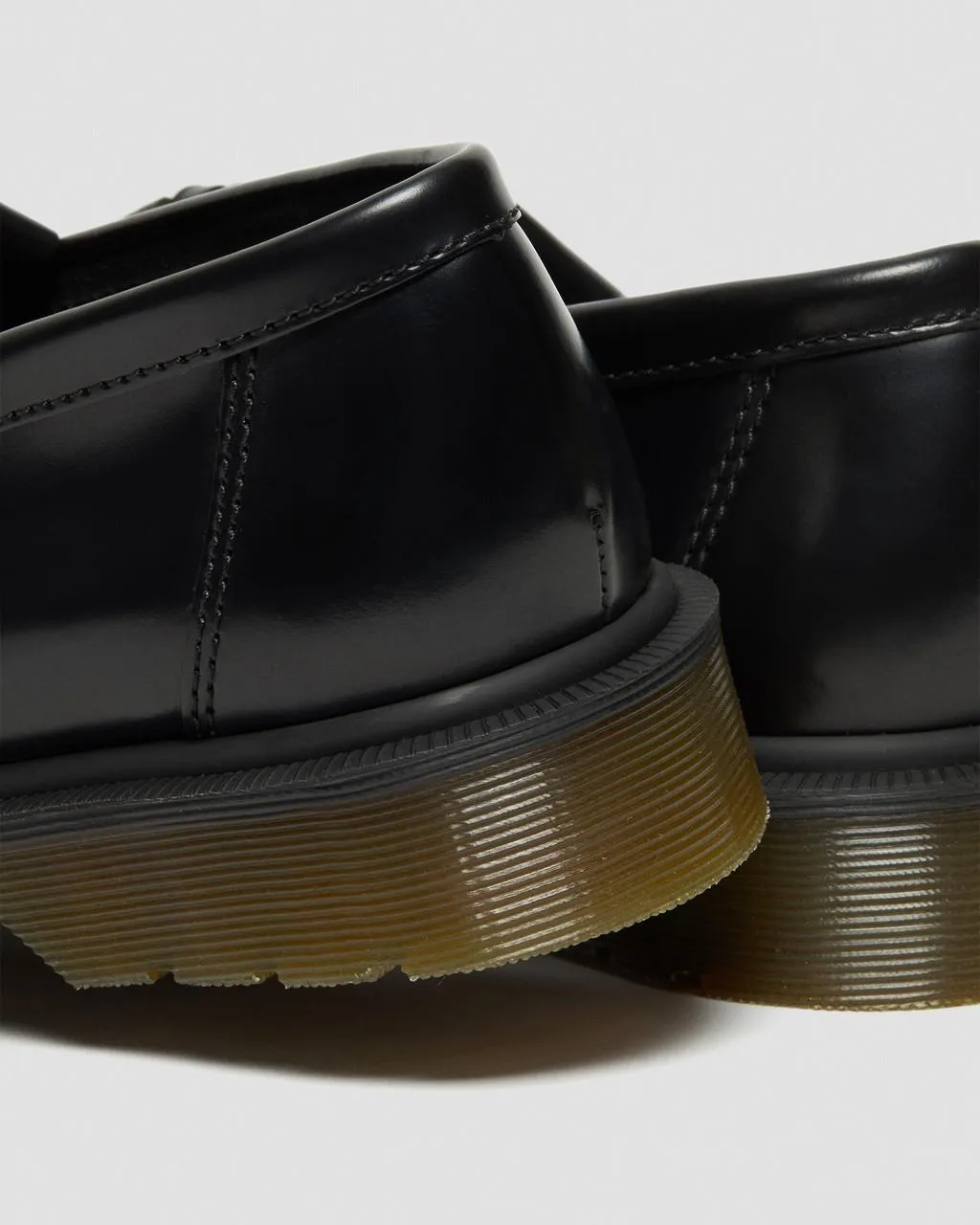 Unisex Adrian Smooth Leather Tassel Loafers Black Polished Smooth