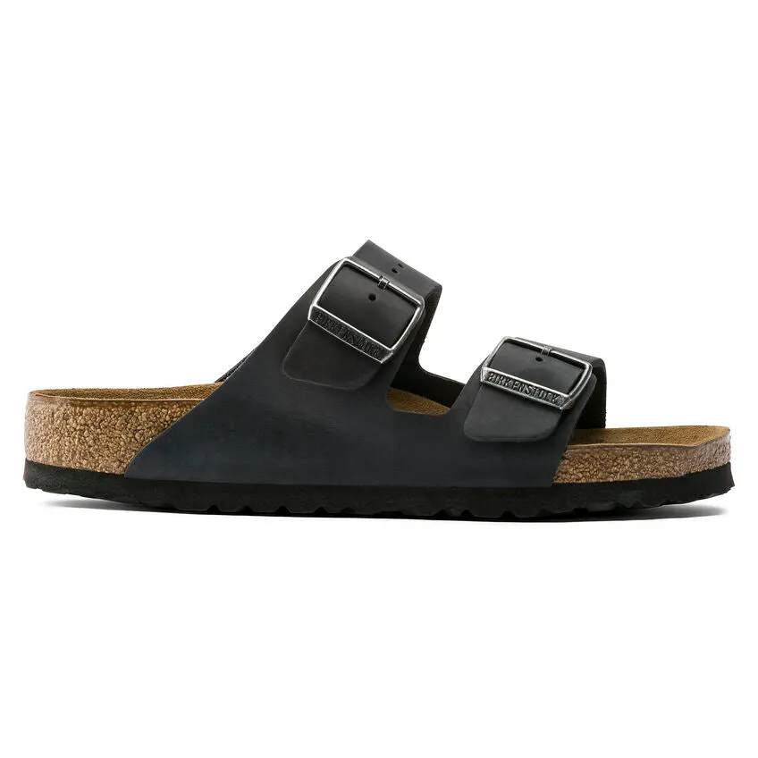 Unisex Arizona Soft Footbed Oiled Leather Black Medium/Narrow