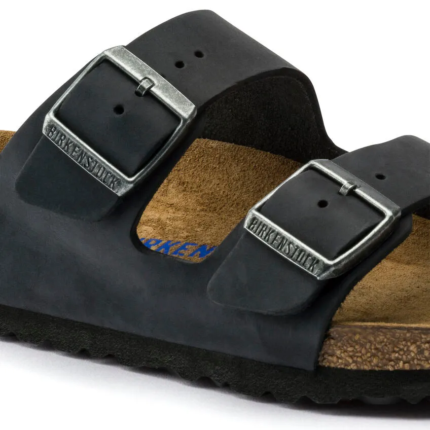 Unisex Arizona Soft Footbed Oiled Leather Black Medium/Narrow