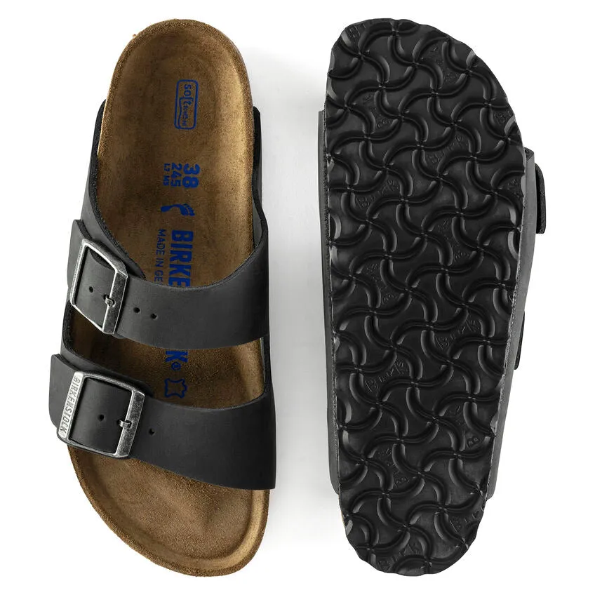 Unisex Arizona Soft Footbed Oiled Leather Black Medium/Narrow