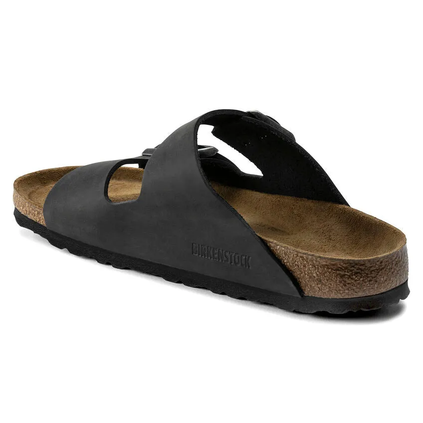 Unisex Arizona Soft Footbed Oiled Leather Black Medium/Narrow