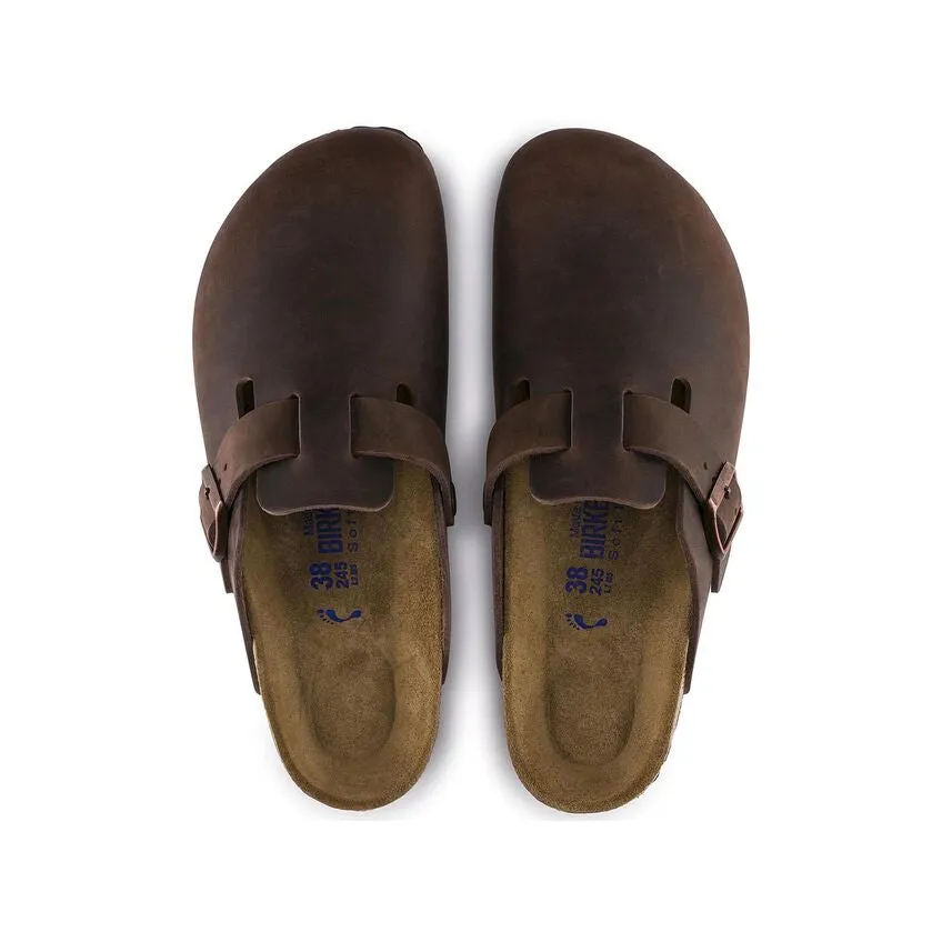 Unisex Boston Soft Footbed Oiled Leather Habana Regular/Wide