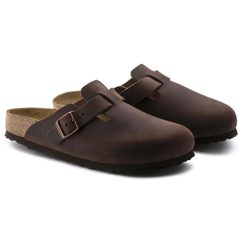 Unisex Boston Soft Footbed Oiled Leather Habana Regular/Wide