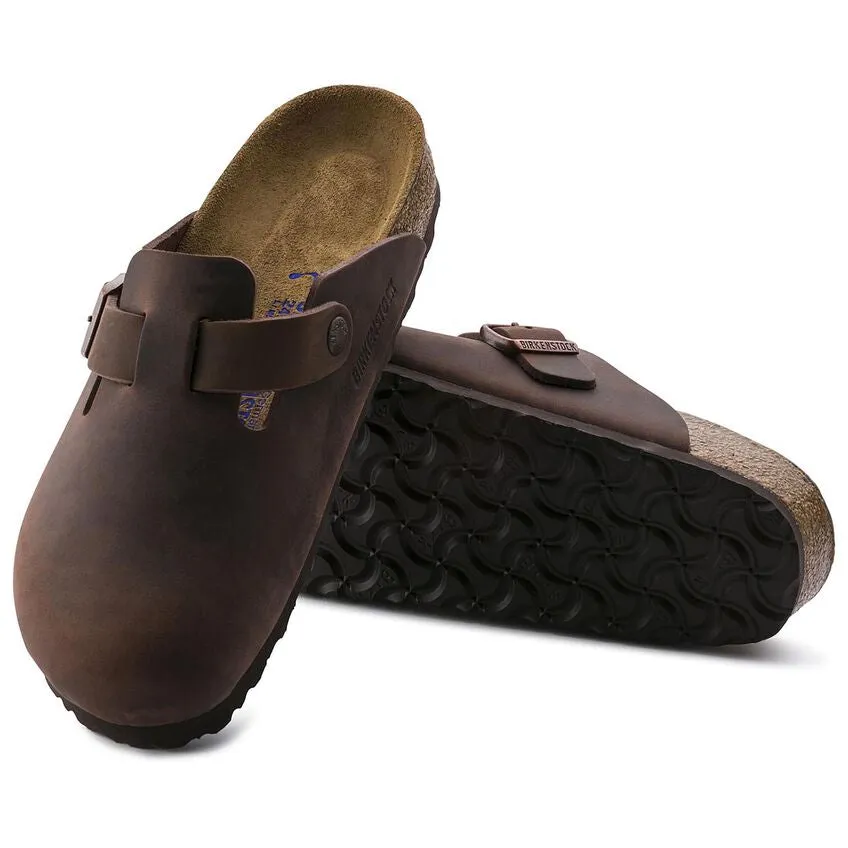 Unisex Boston Soft Footbed Oiled Leather Habana Regular/Wide
