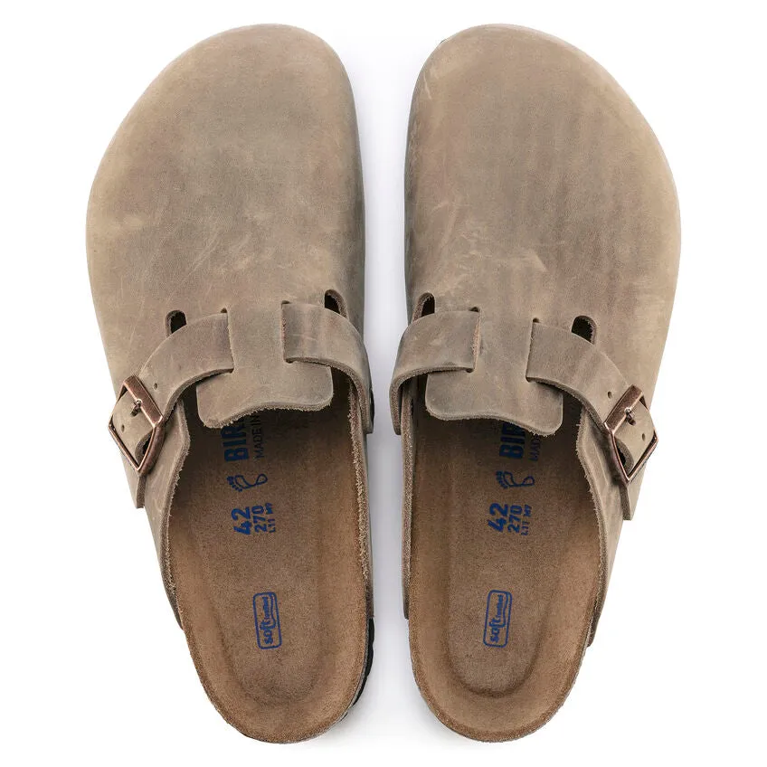 Unisex Boston Soft Footbed Oiled Leather Tobacco Regular/Wide