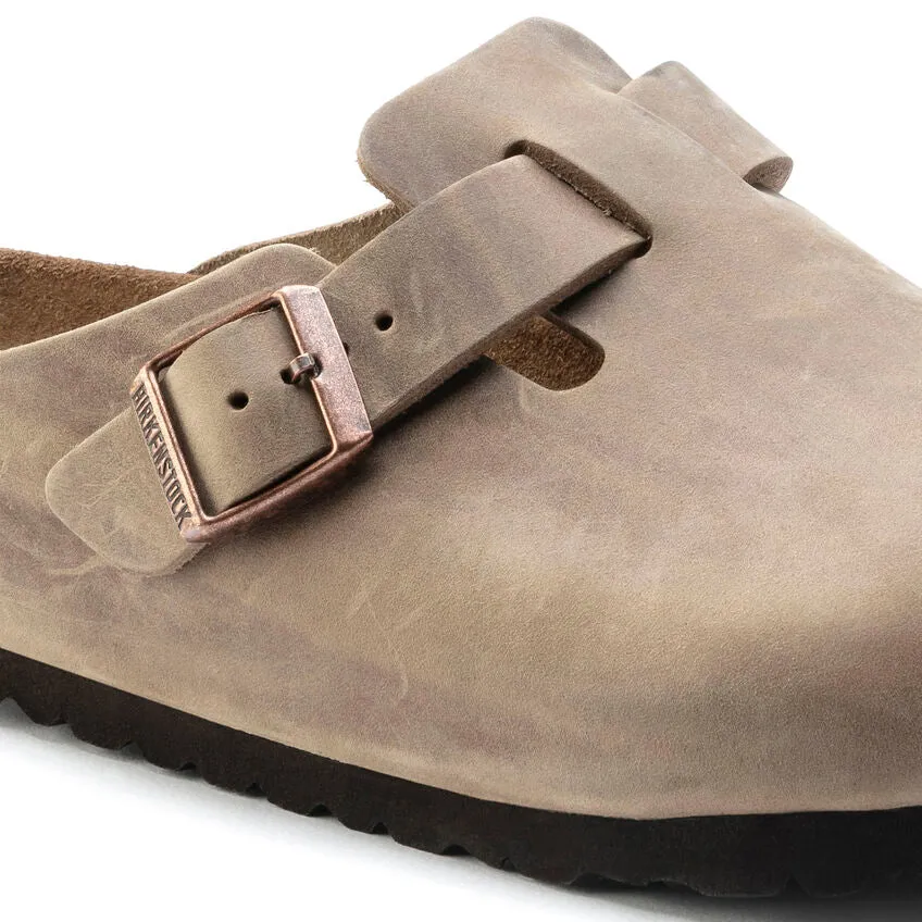 Unisex Boston Soft Footbed Oiled Leather Tobacco Regular/Wide