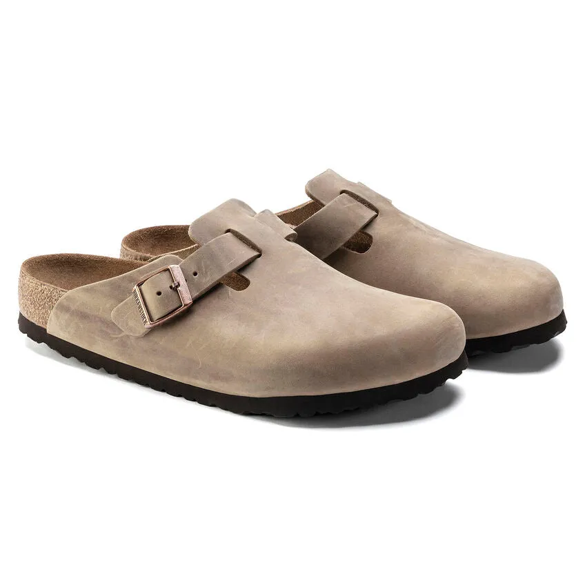 Unisex Boston Soft Footbed Oiled Leather Tobacco Regular/Wide