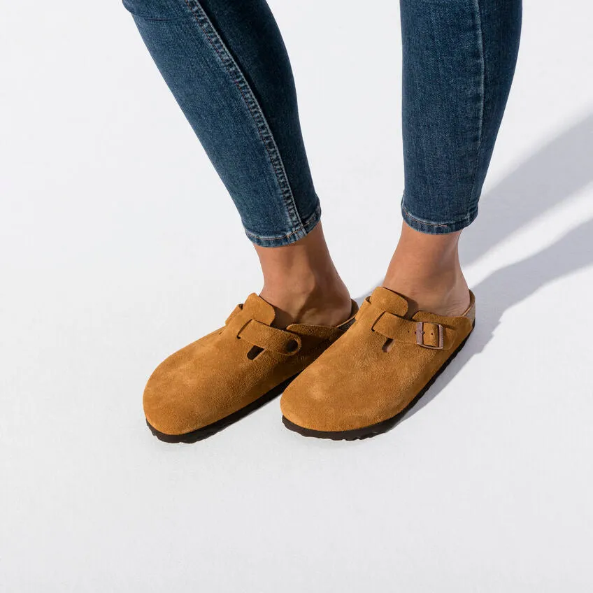 Unisex Boston Soft Footbed Suede Leather Mink Regular/Wide