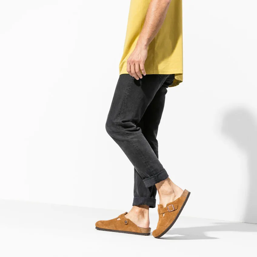 Unisex Boston Soft Footbed Suede Leather Mink Regular/Wide