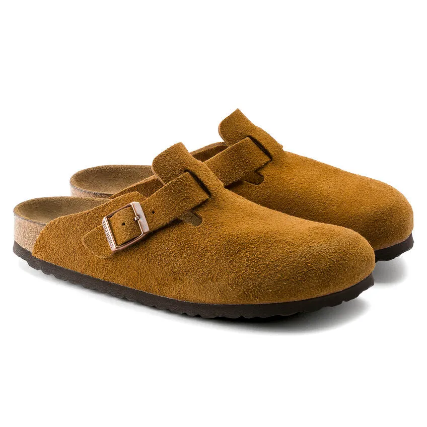 Unisex Boston Soft Footbed Suede Leather Mink Regular/Wide
