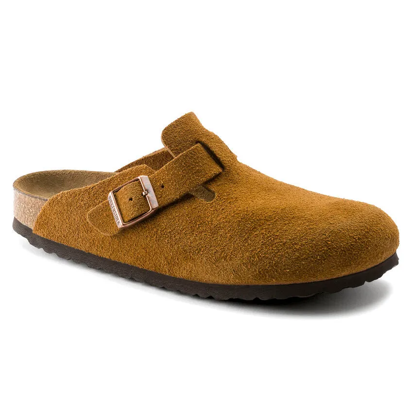 Unisex Boston Soft Footbed Suede Leather Mink Regular/Wide