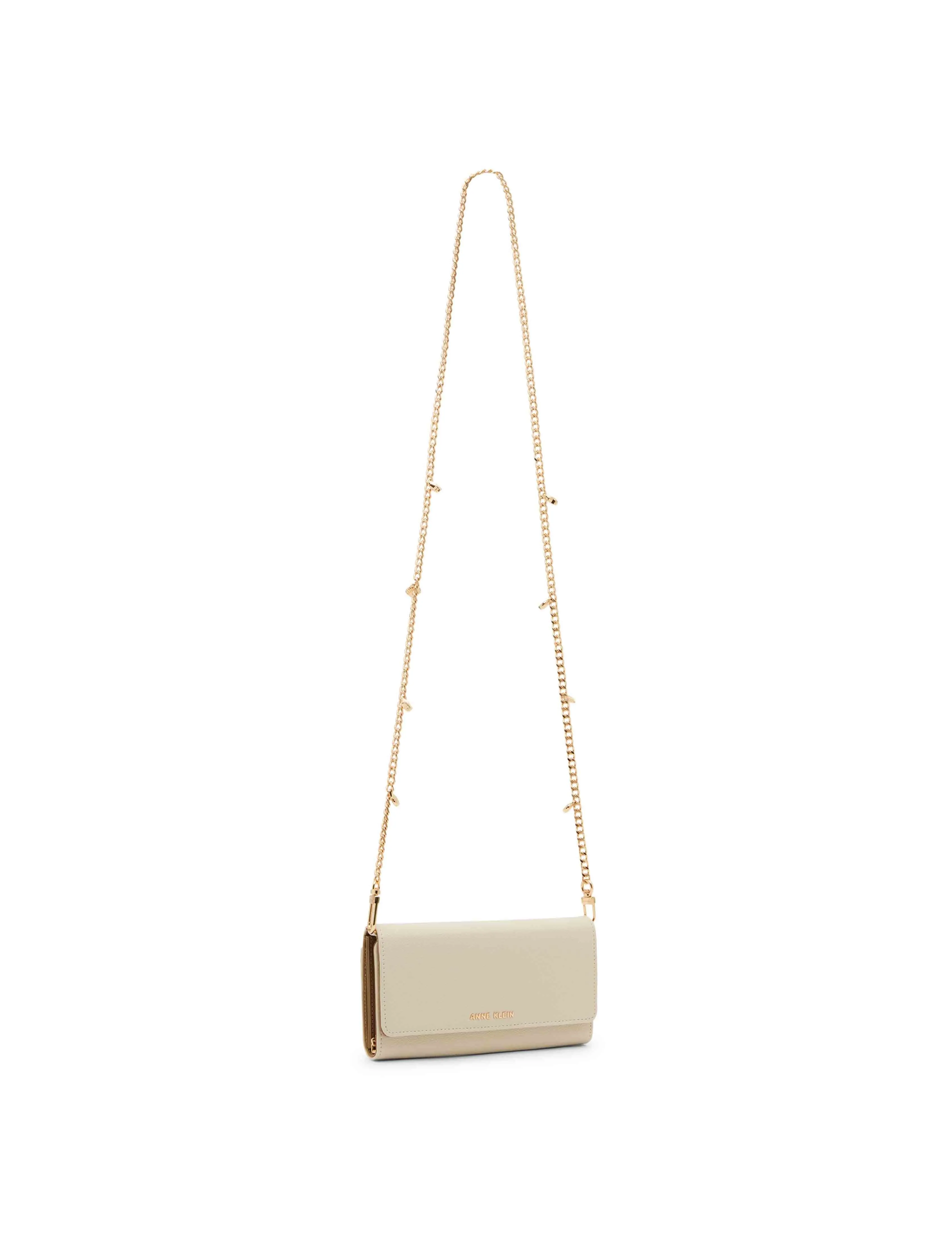 Wallet On a Chain with Clam Shell Strap