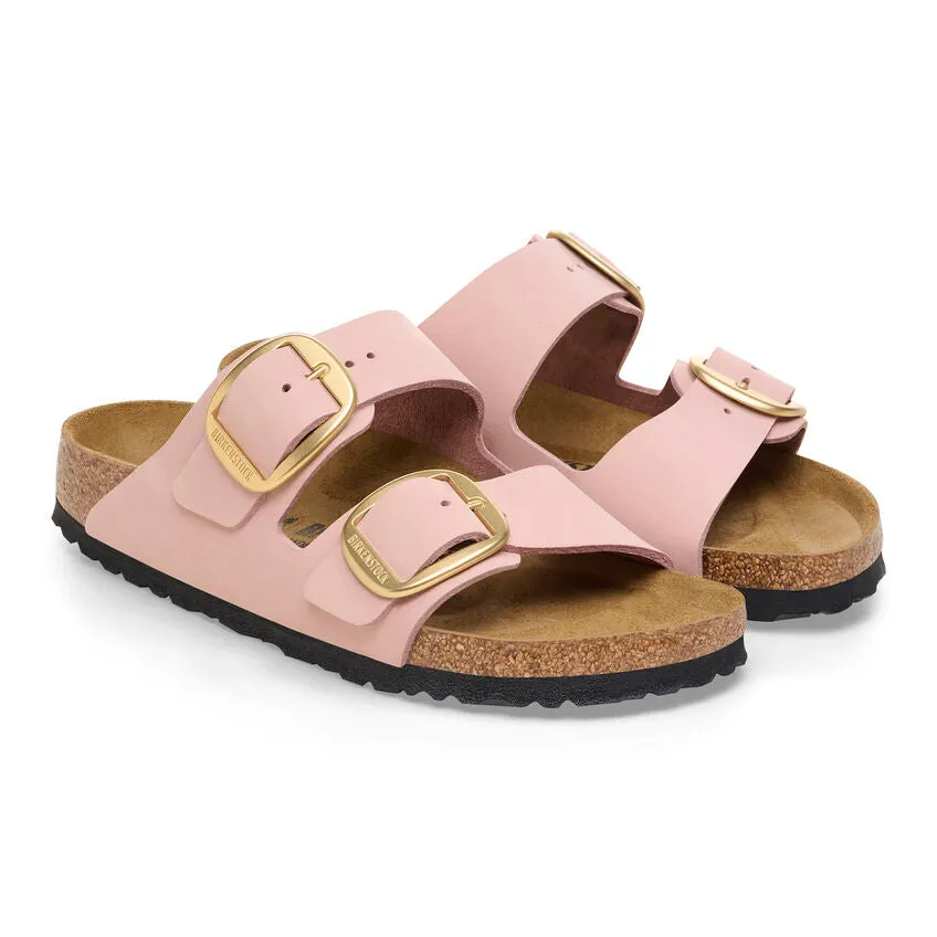 Women's Arizona Big Buckle Natural Leather Patent Soft Pink Medium/Narrow