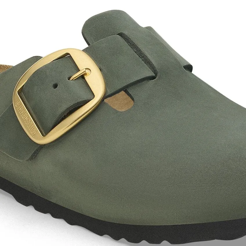 Women's Boston Big Buckle Nubuck Leather Thyme Medium/Narrow