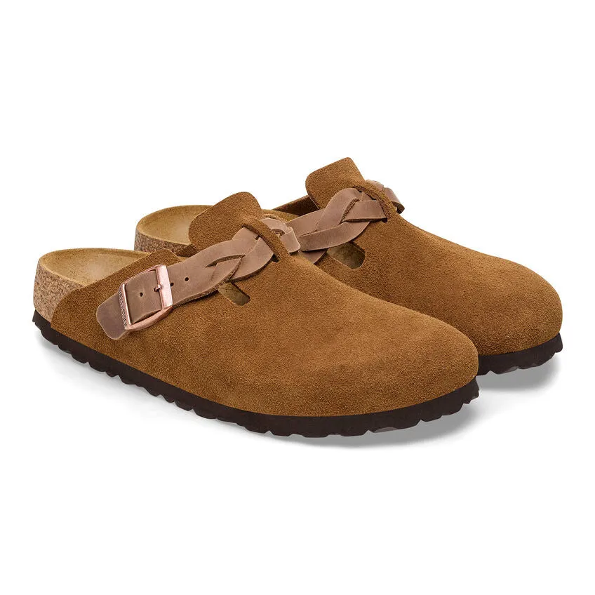 Women's Boston Braided Suede Leather Mink Medium/Narrow
