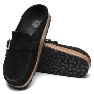 Women's Buckley Suede Leather Black Medium/Narrow