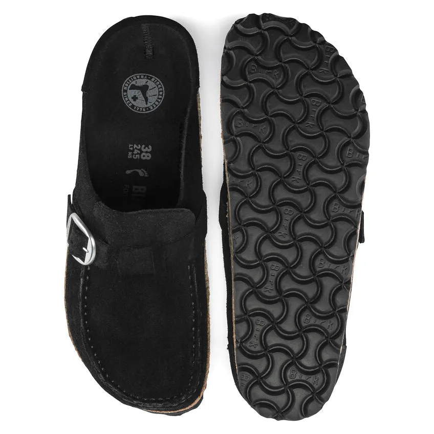 Women's Buckley Suede Leather Black Regular/Wide