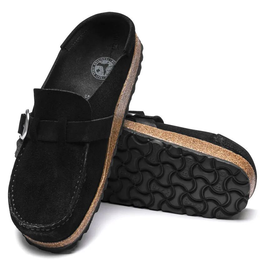 Women's Buckley Suede Leather Black Regular/Wide