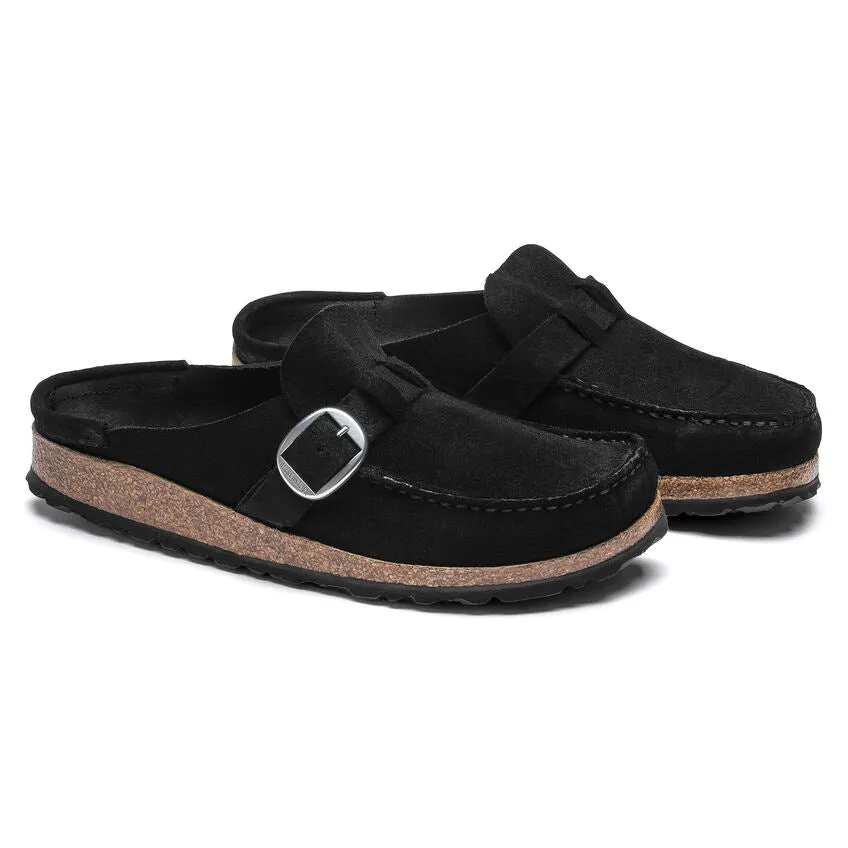 Women's Buckley Suede Leather Black Regular/Wide