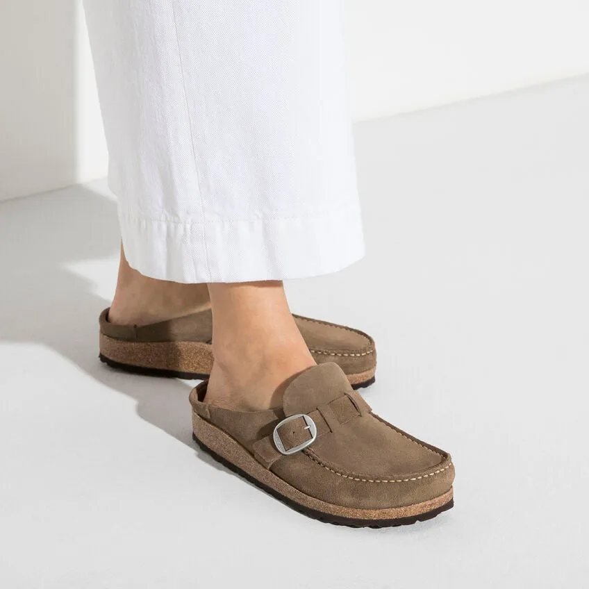 Women's Buckley Suede Leather Gray Taupe Medium/Narrow